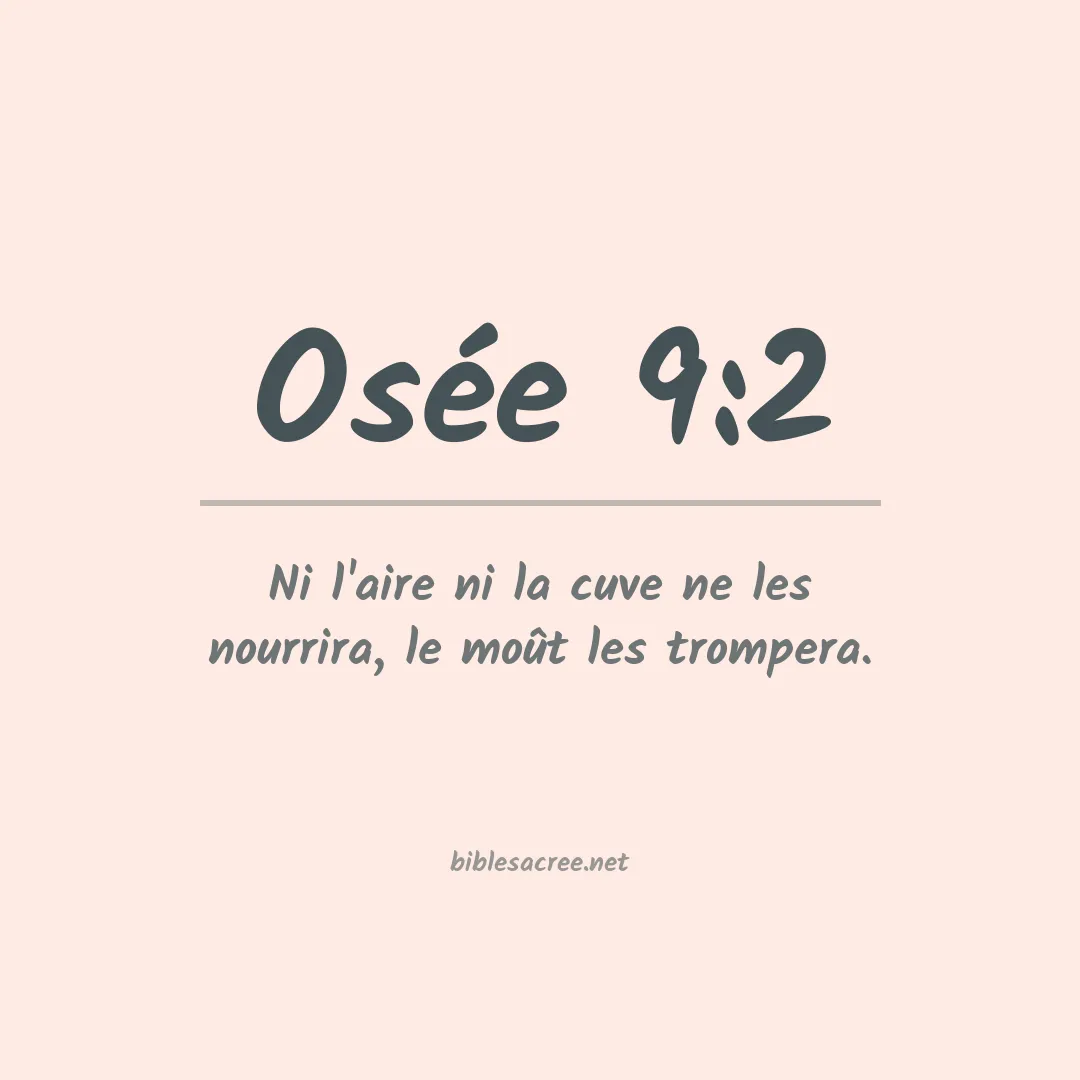 Osée - 9:2