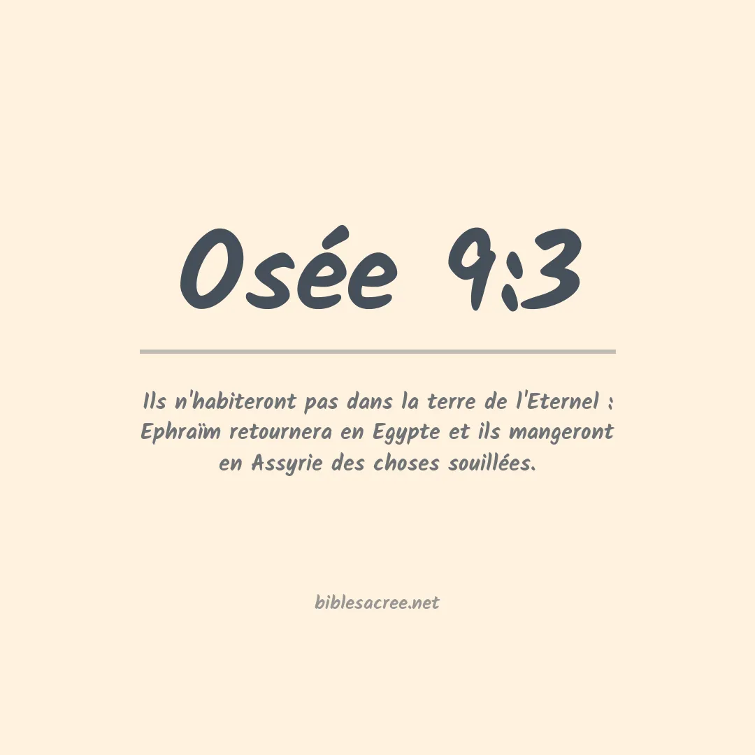 Osée - 9:3