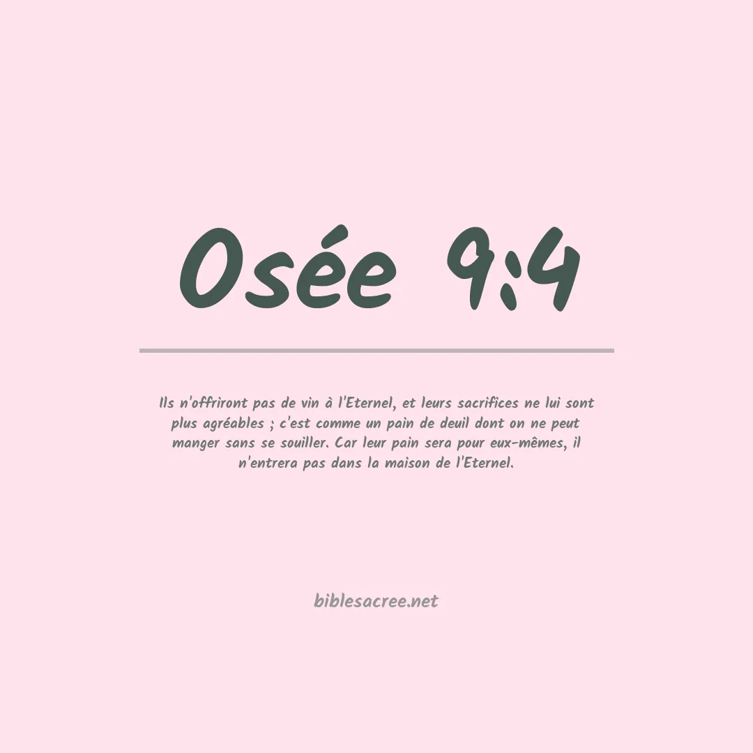 Osée - 9:4