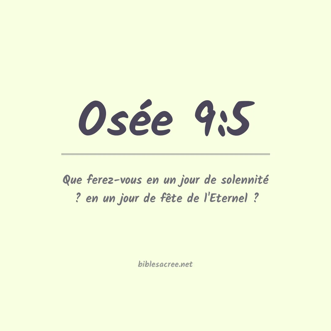 Osée - 9:5