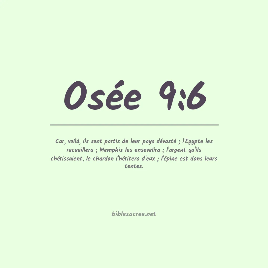 Osée - 9:6