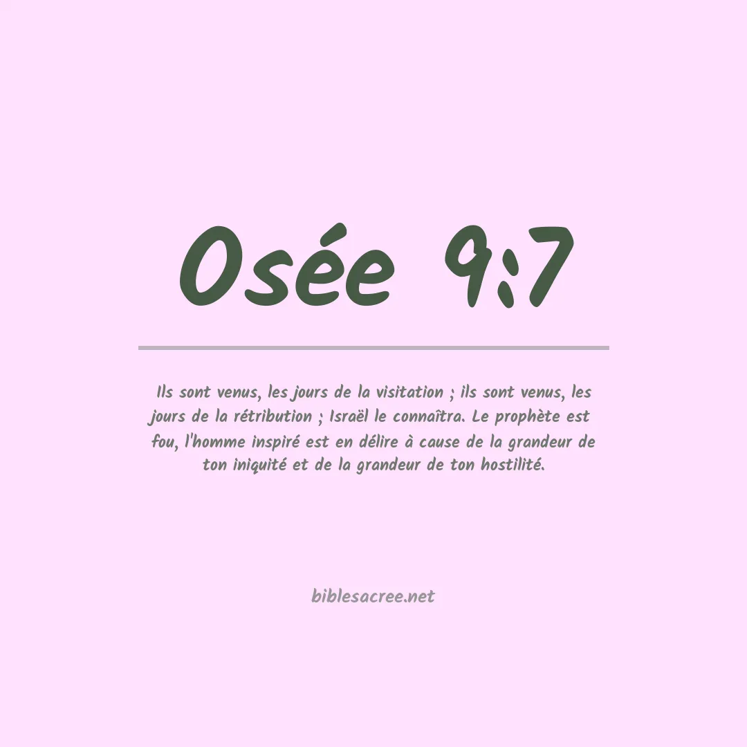 Osée - 9:7