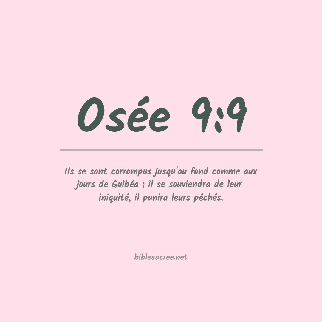 Osée - 9:9