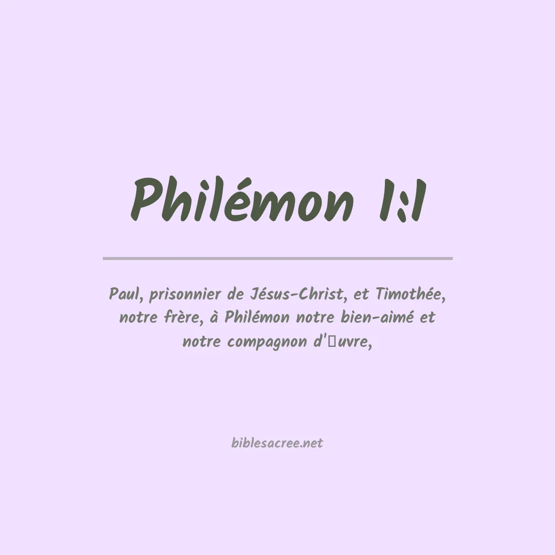 Philémon - 1:1