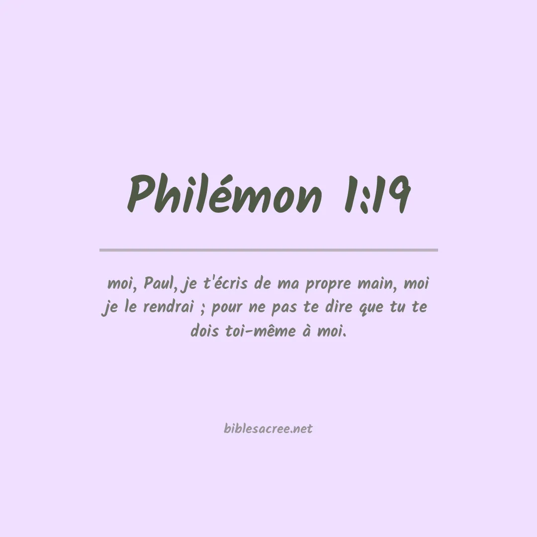 Philémon - 1:19