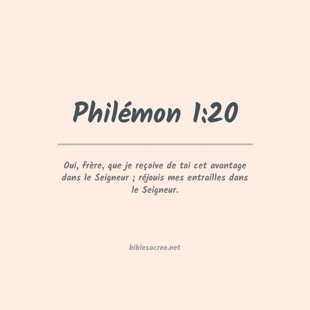 Philémon - 1:20