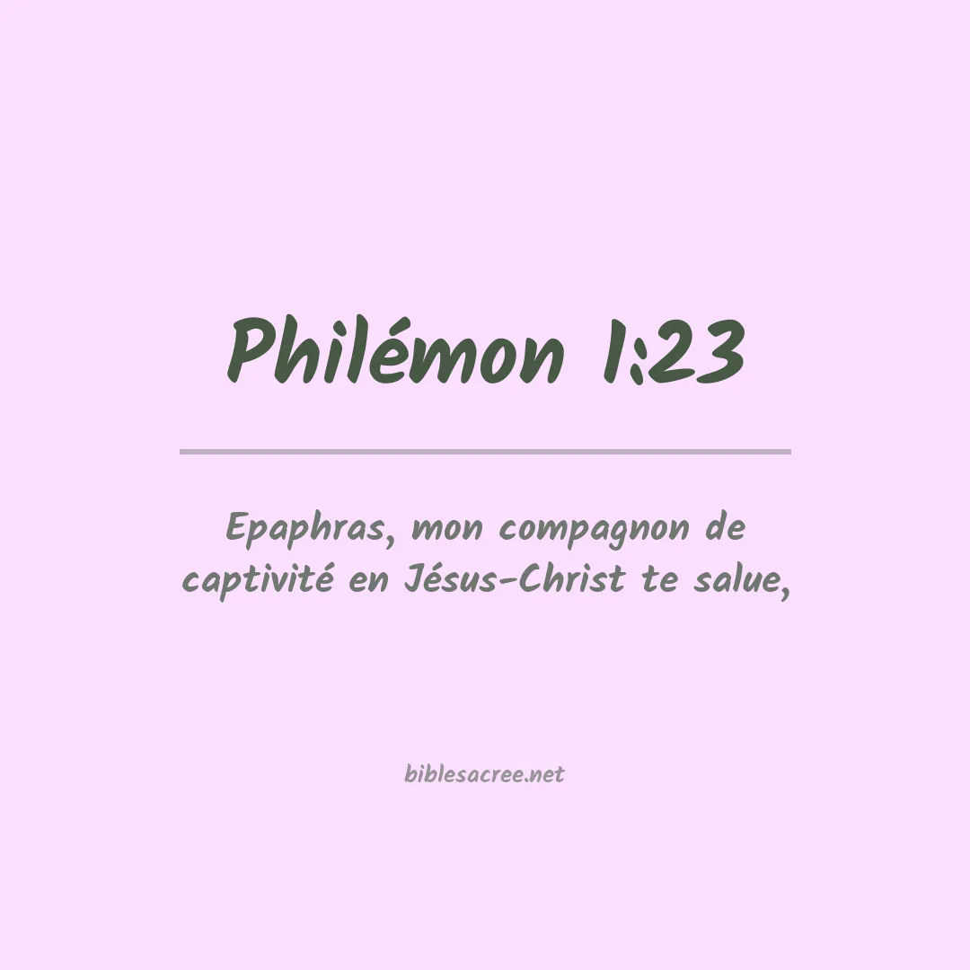 Philémon - 1:23