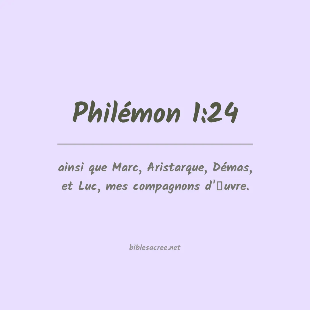 Philémon - 1:24