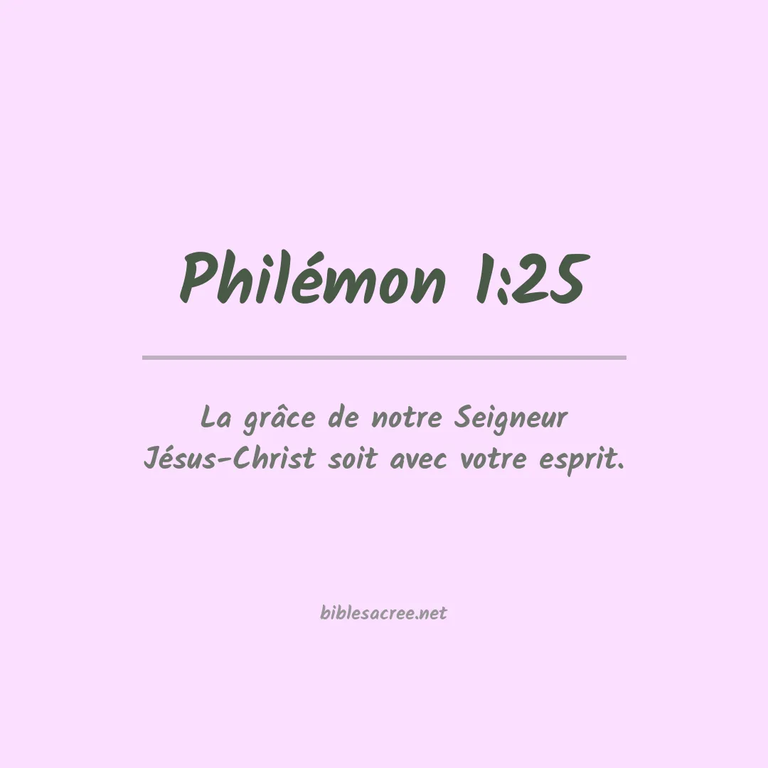 Philémon - 1:25