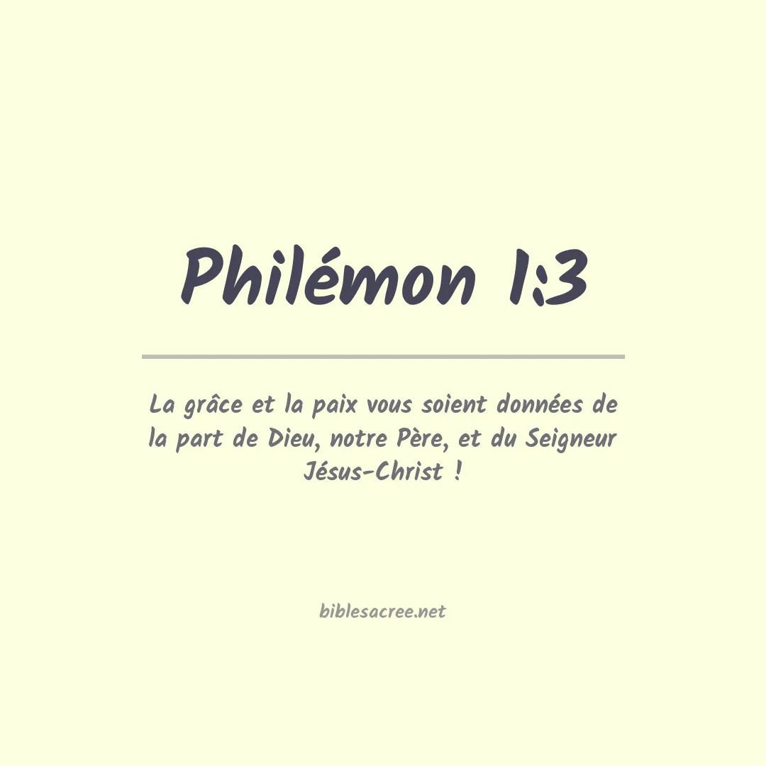 Philémon - 1:3