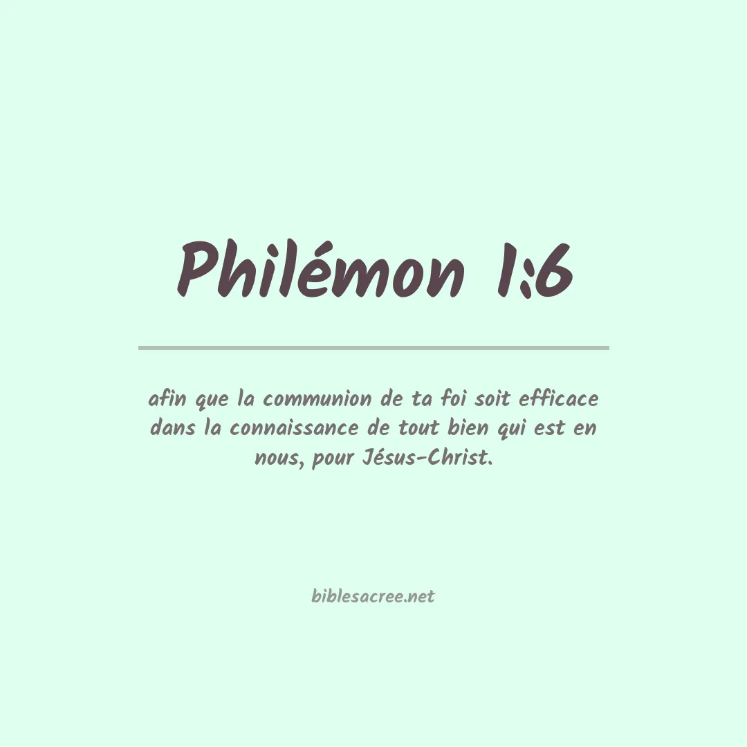 Philémon - 1:6