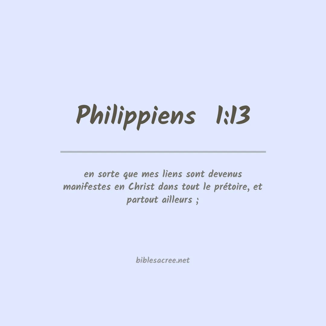 Philippiens  - 1:13