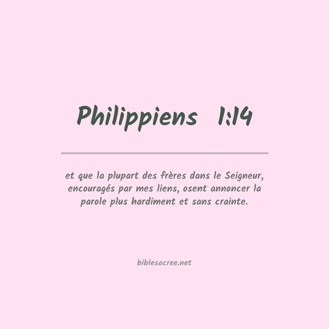 Philippiens  - 1:14
