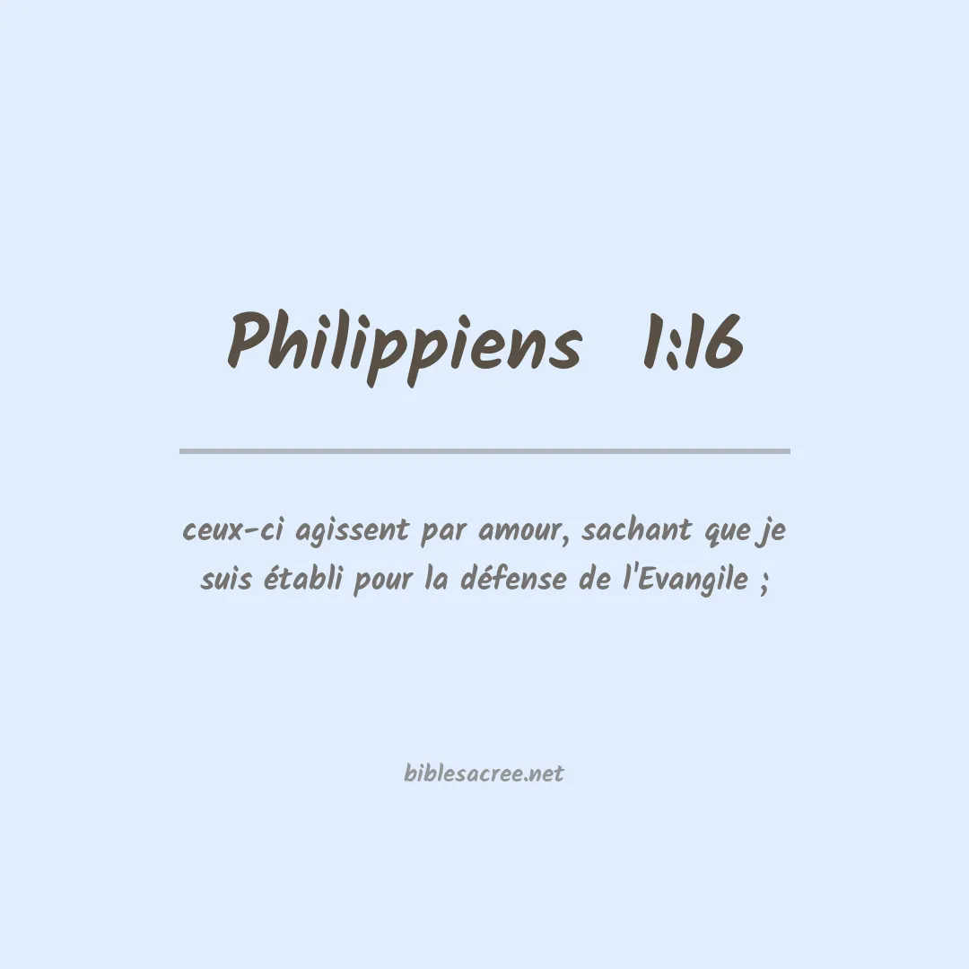 Philippiens  - 1:16