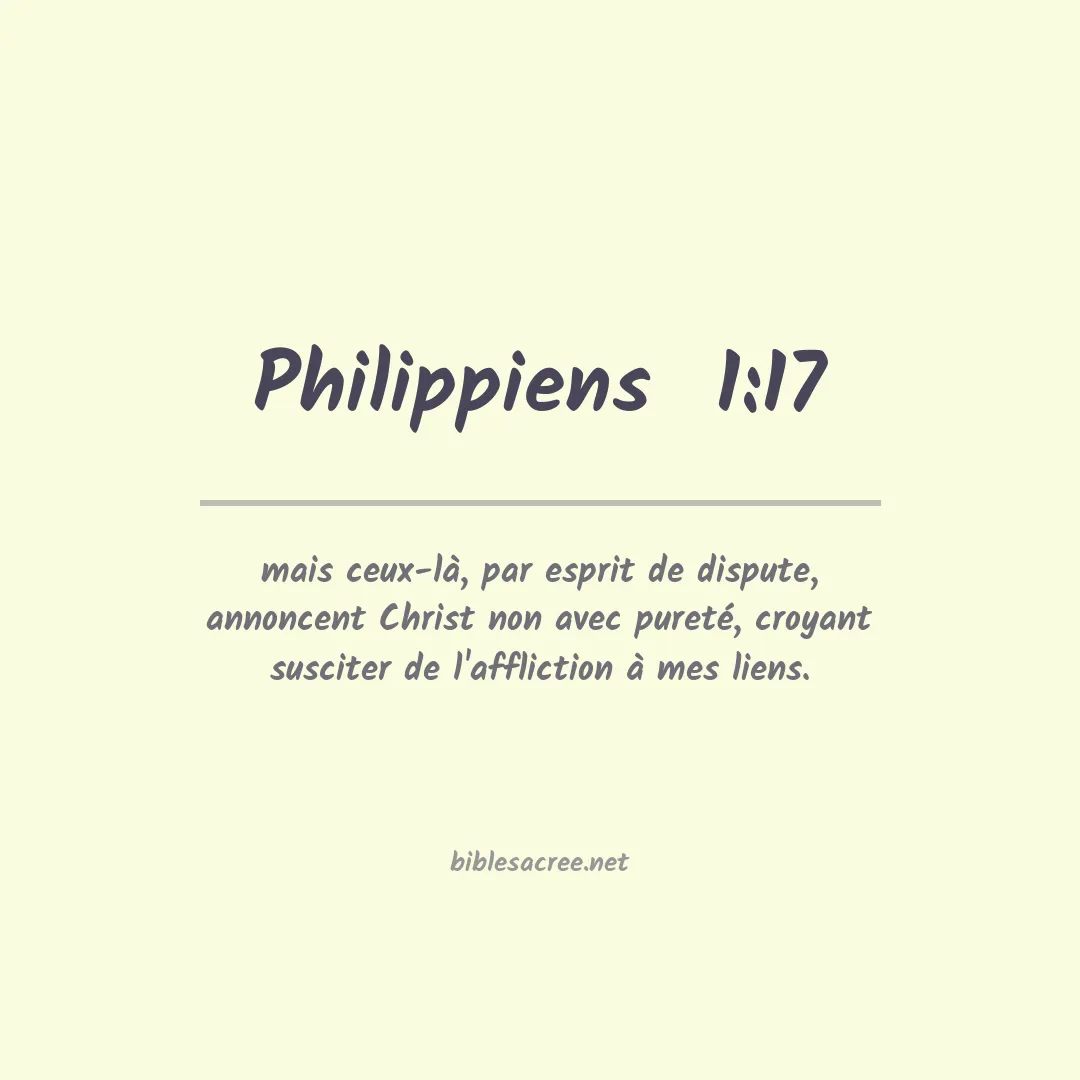 Philippiens  - 1:17