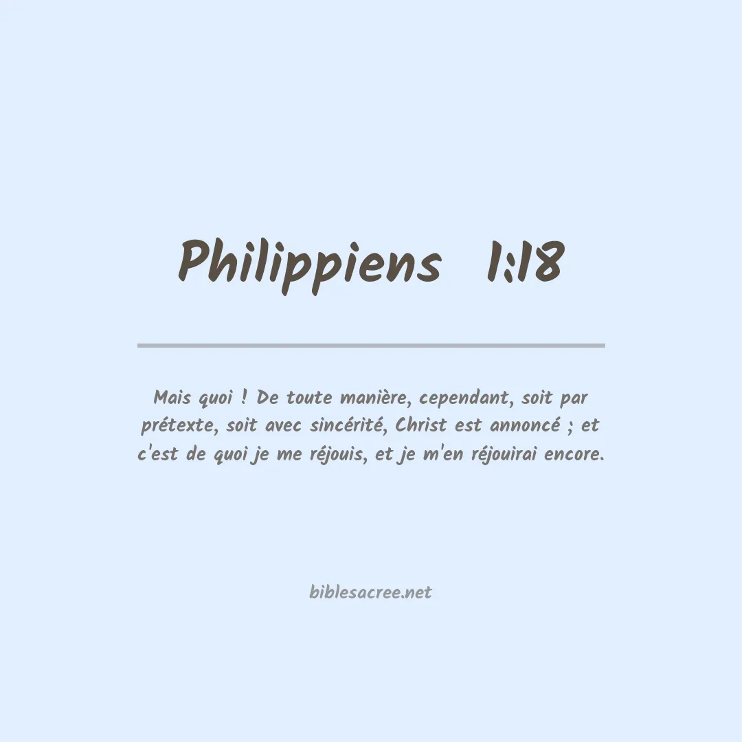 Philippiens  - 1:18