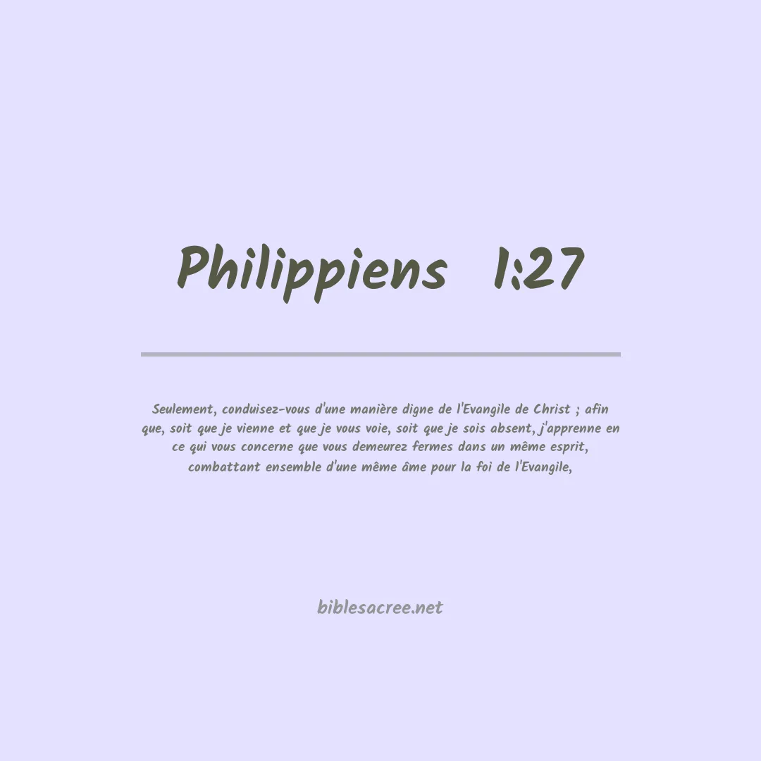 Philippiens  - 1:27