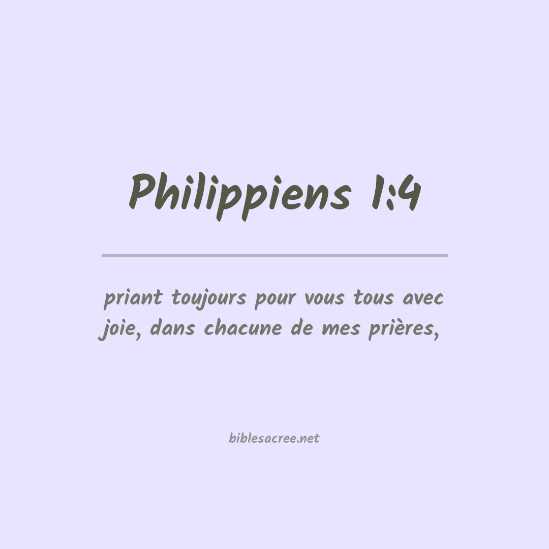 Philippiens - 1:4