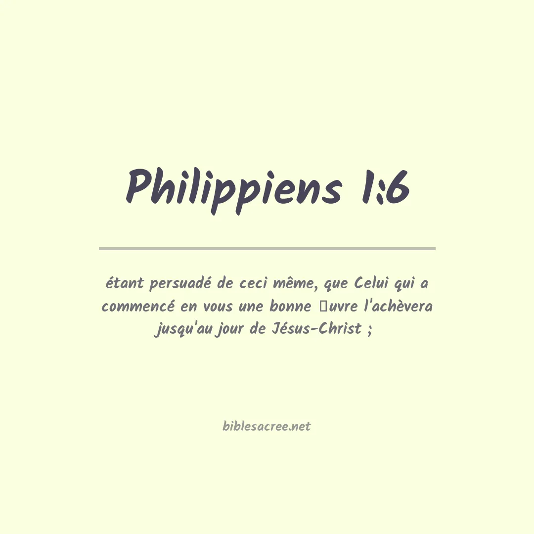 Philippiens - 1:6