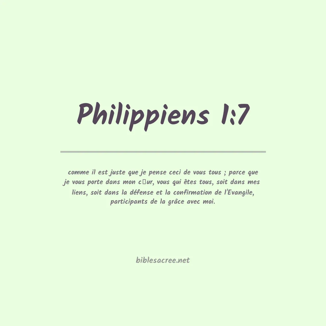 Philippiens - 1:7