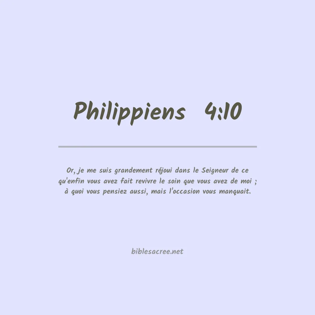 Philippiens  - 4:10