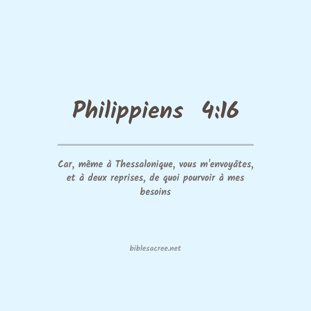 Philippiens  - 4:16