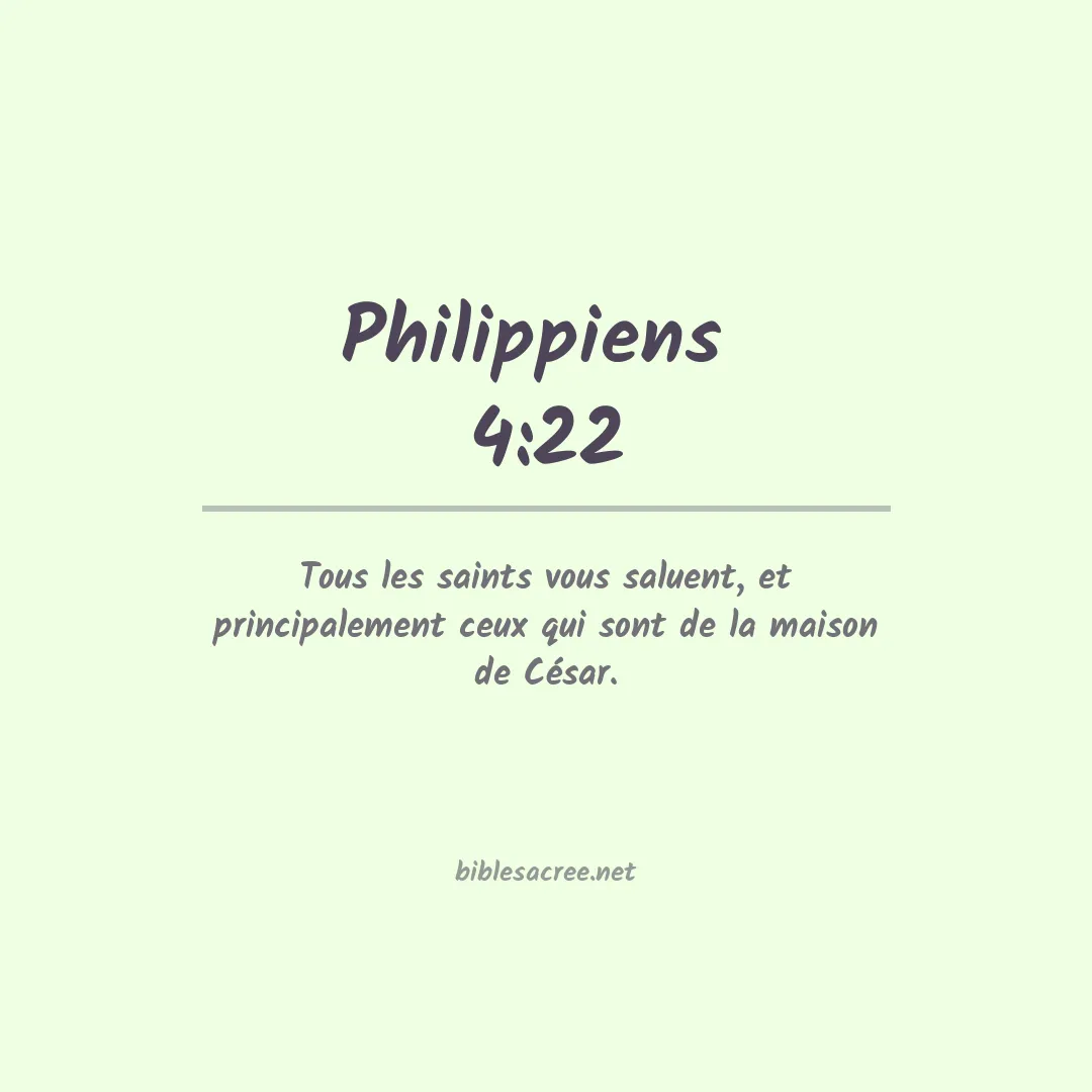 Philippiens  - 4:22