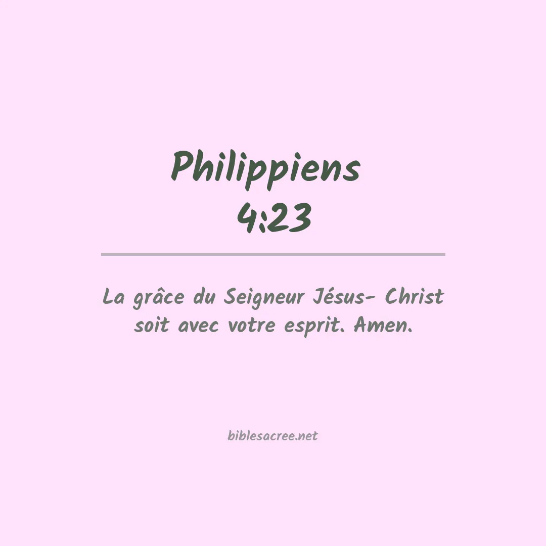 Philippiens  - 4:23