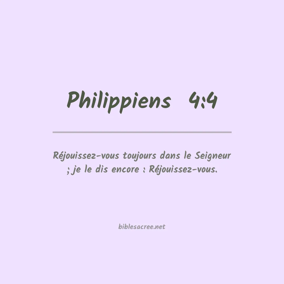 Philippiens  - 4:4