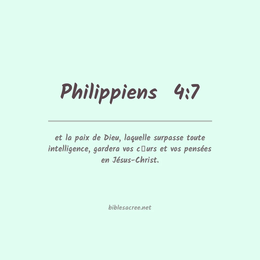 Philippiens  - 4:7