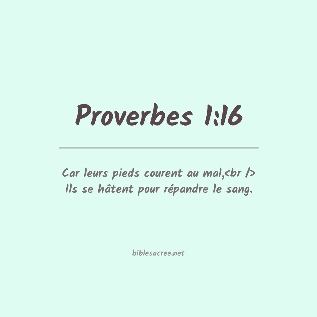 Proverbes - 1:16