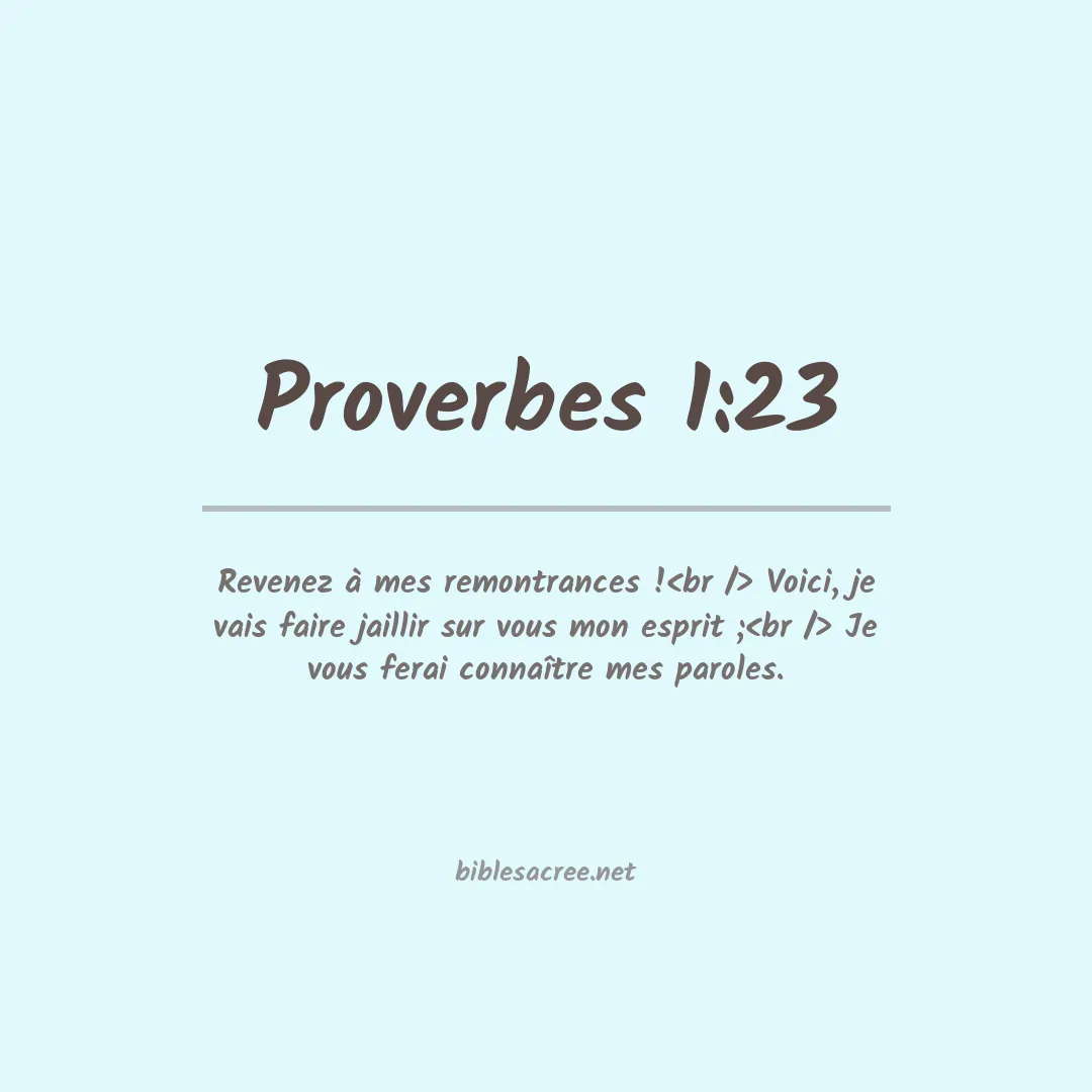Proverbes - 1:23