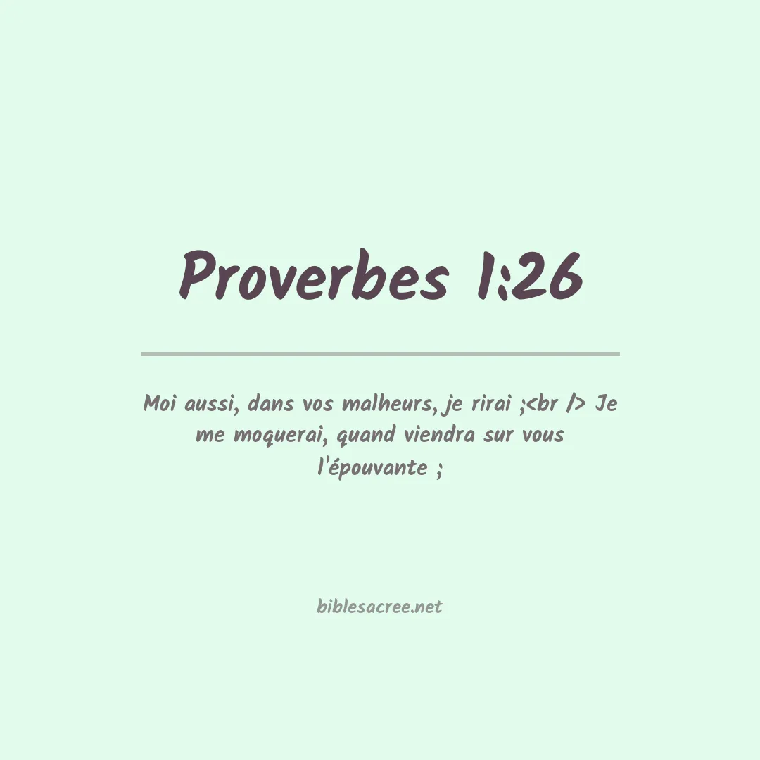 Proverbes - 1:26