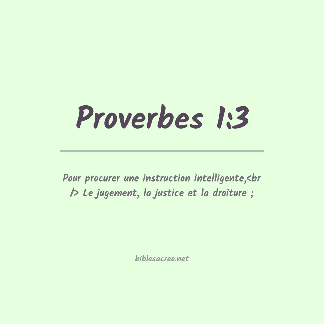 Proverbes - 1:3