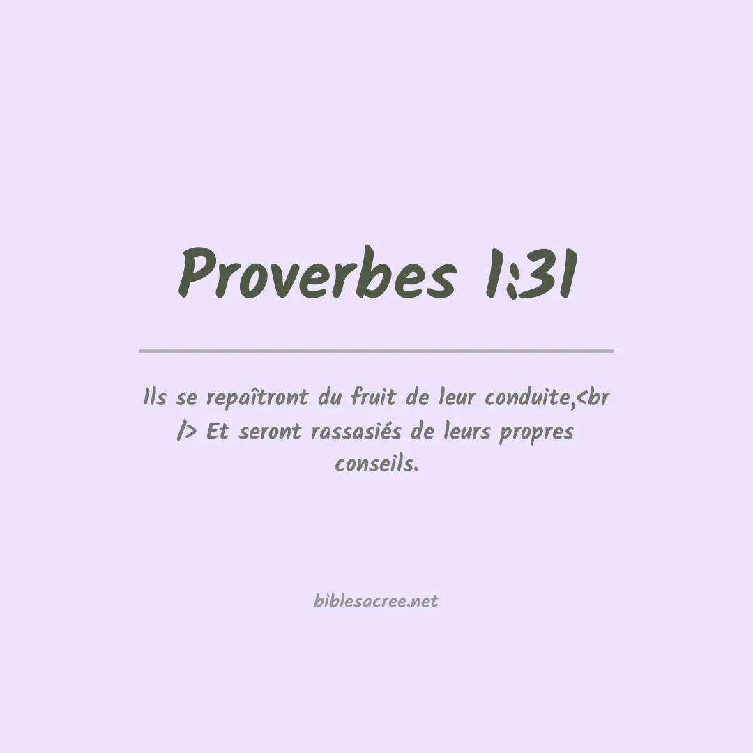 Proverbes - 1:31