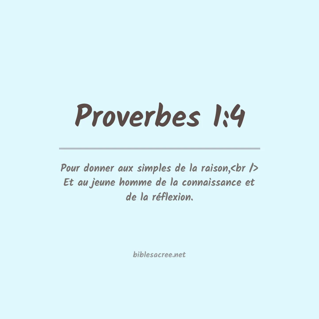 Proverbes - 1:4