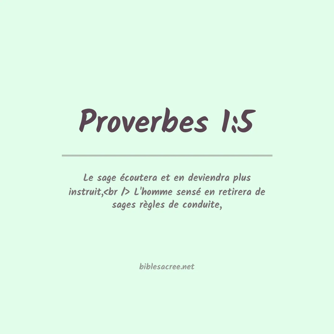 Proverbes - 1:5