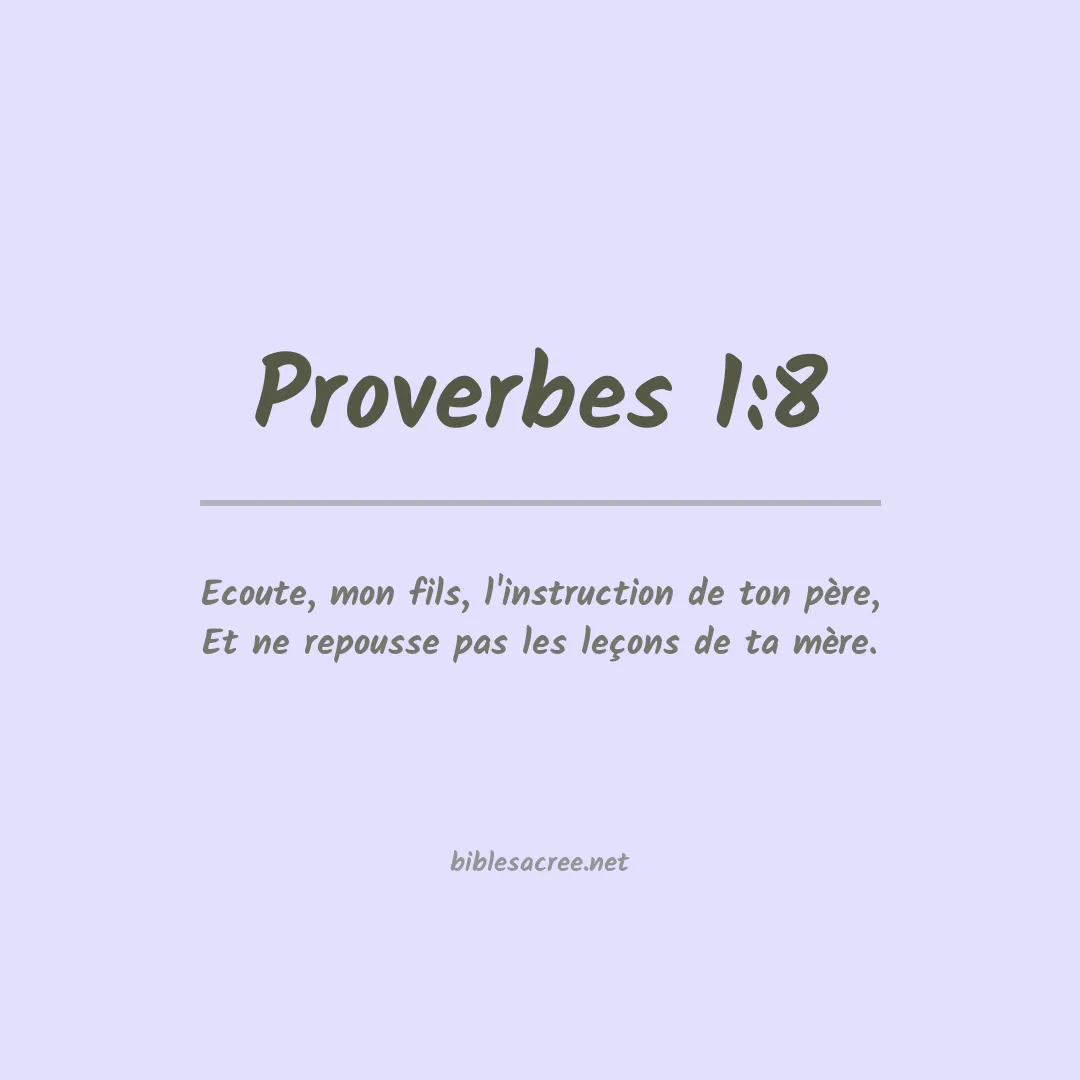 Proverbes - 1:8