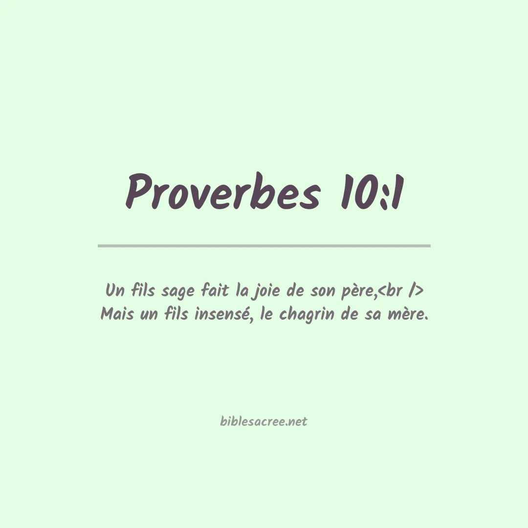 Proverbes - 10:1