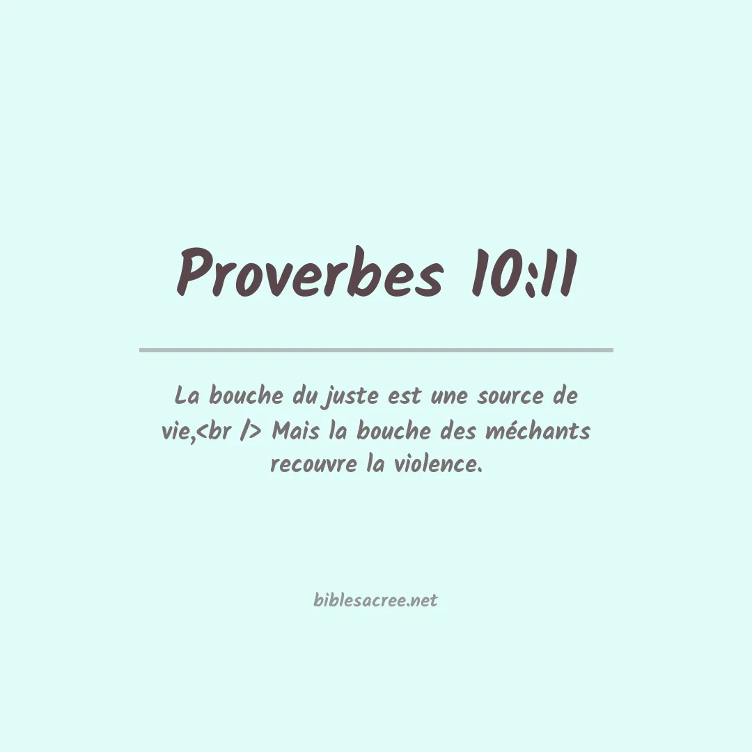 Proverbes - 10:11