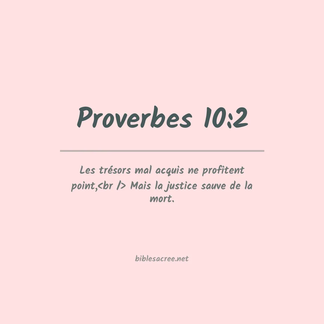 Proverbes - 10:2