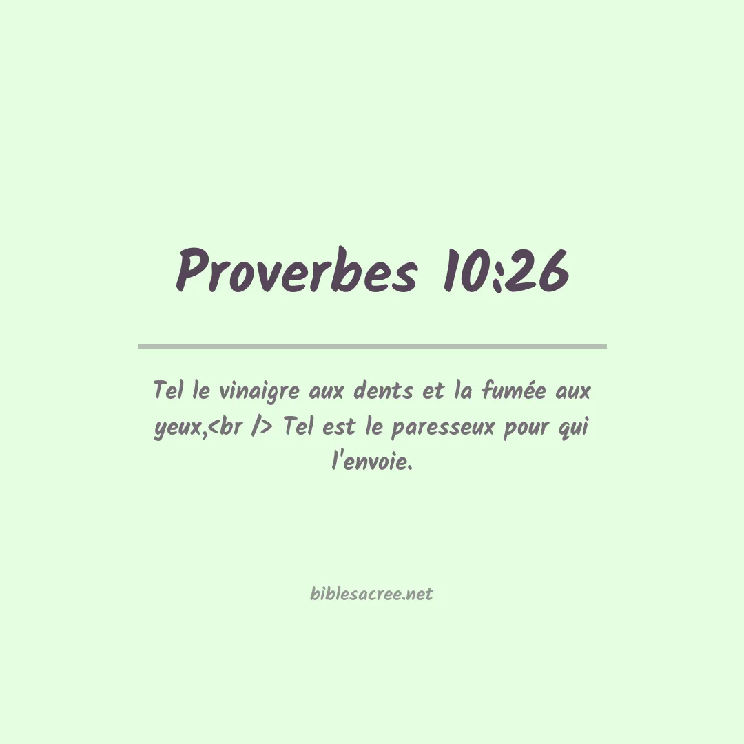 Proverbes - 10:26