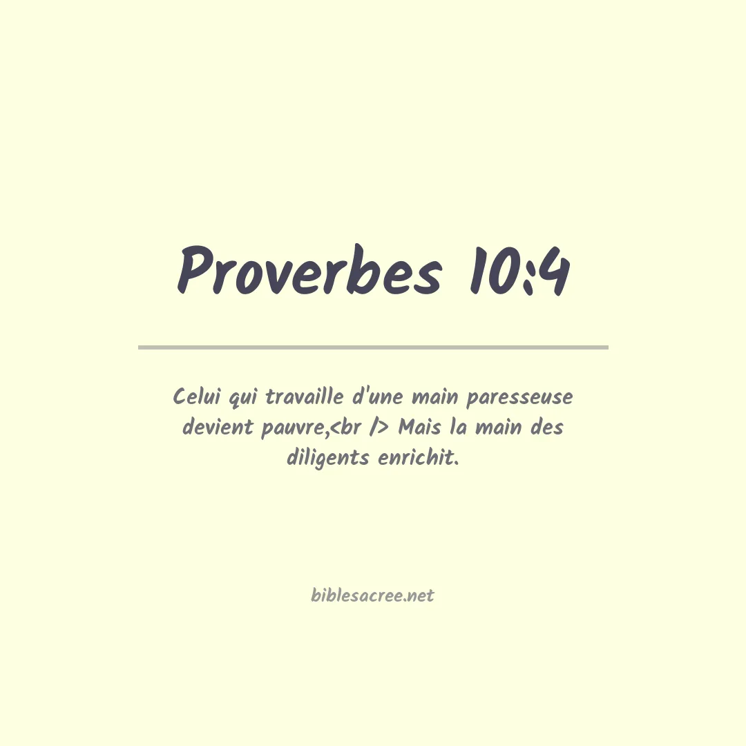 Proverbes - 10:4