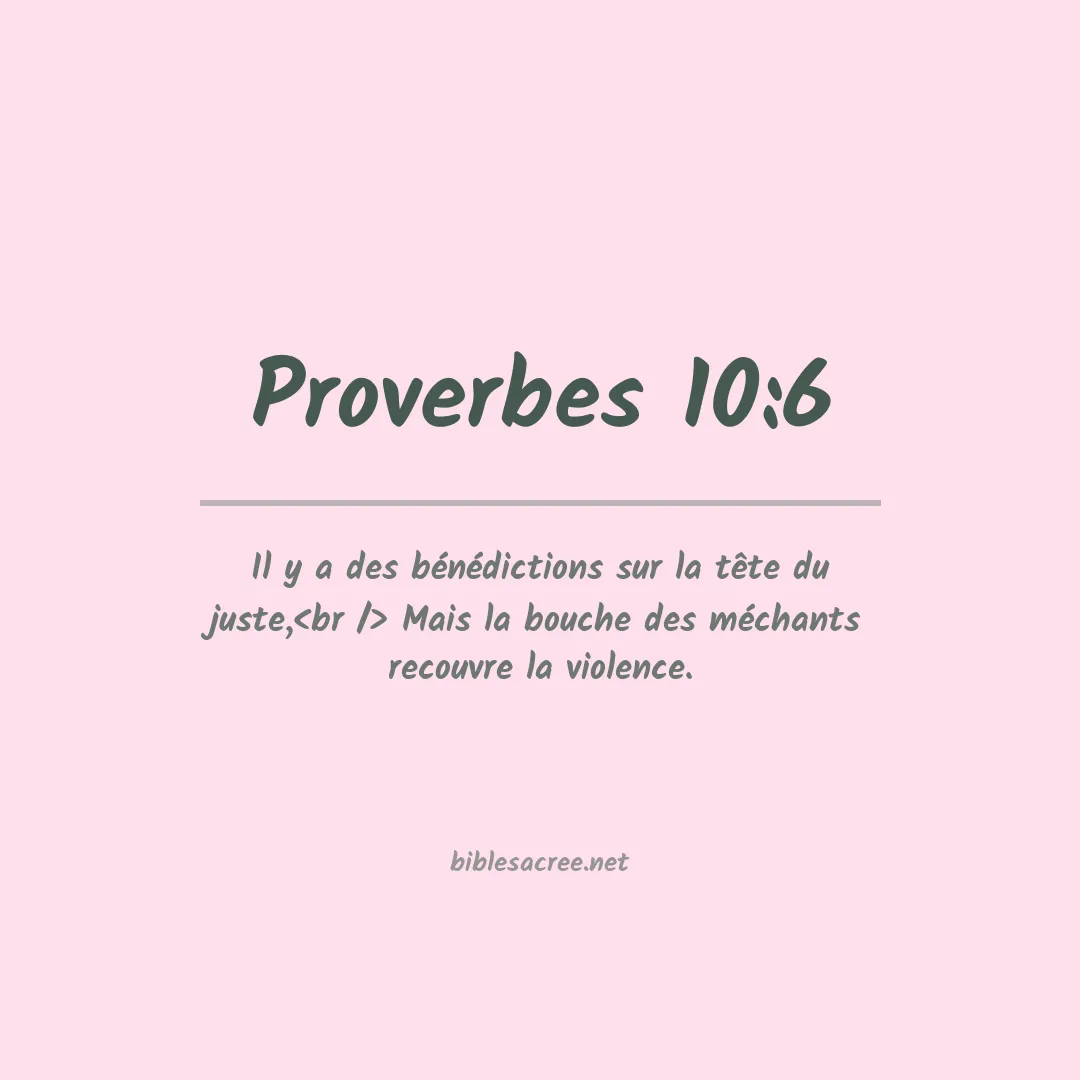 Proverbes - 10:6