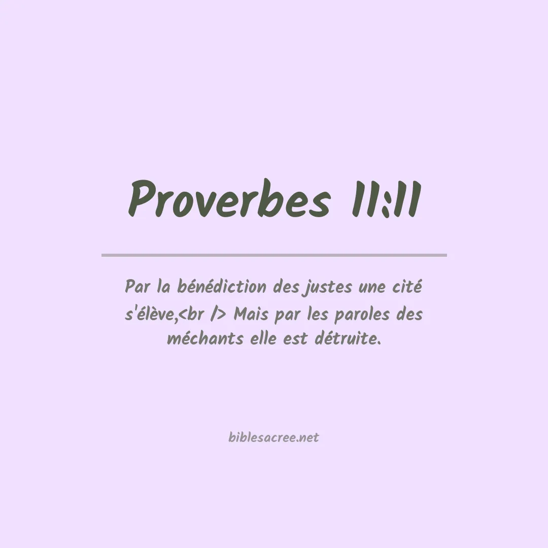 Proverbes - 11:11