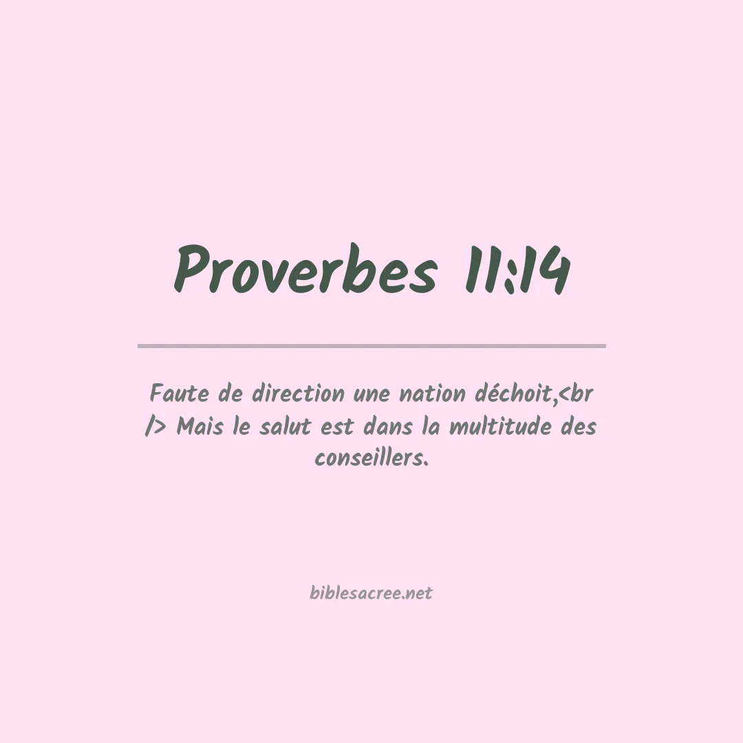 Proverbes - 11:14