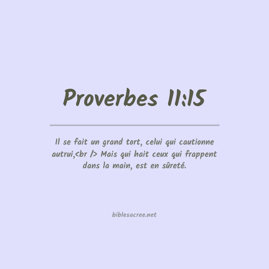 Proverbes - 11:15