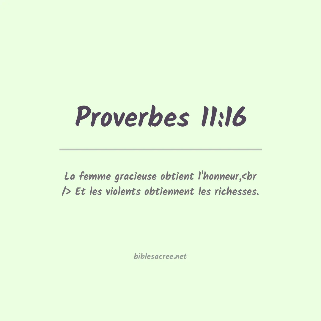 Proverbes - 11:16