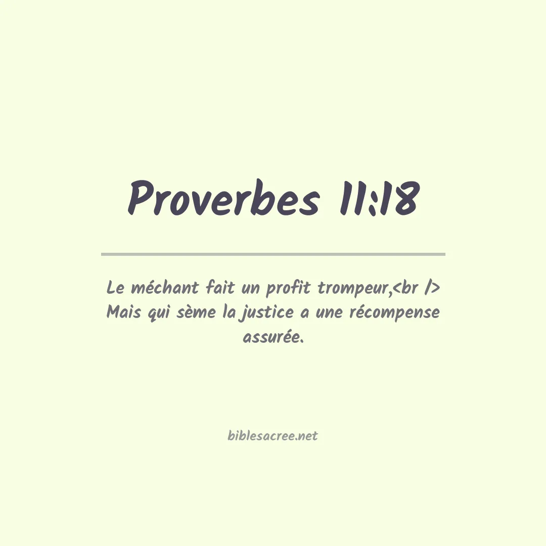 Proverbes - 11:18