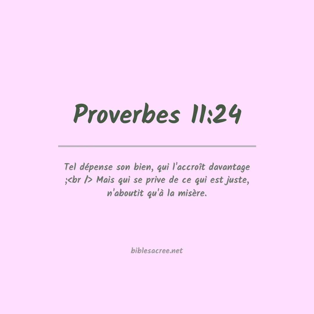 Proverbes - 11:24